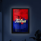 University of Tulsa Backlit LED Light Up Wall Sign | NCAA College Team Backlit LED Framed Lite Up Wall Decor