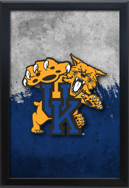 University of Kentucky (Cat) Backlit LED Light Up Wall Sign | NCAA College Team Backlit LED Framed Lite Up Wall Decor