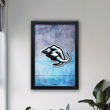 Utah Mammoth Backlit LED Light Up Wall Sign | NHL Hockey Team Backlit LED Framed Lite Up Wall Decor Art