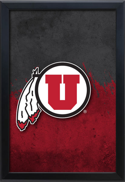 University of Utah Backlit LED Light Up Wall Sign | NCAA College Team Backlit LED Framed Lite Up Wall Decor