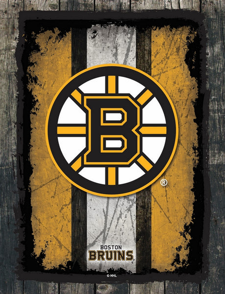 Boston Bruins Barn Wood Wall Art Decor Canvas