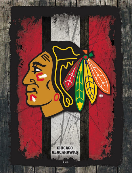 Chicago Blackhawks Barn Wood Wall Art Decor Canvas