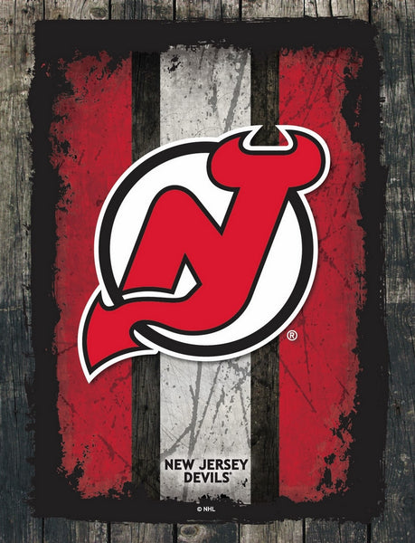 New Jersey Devils Barn Wood Wall Art Decor Canvas
