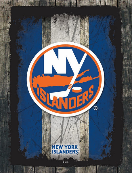 New York Islanders Barn Wood Wall Art Decor Canvas