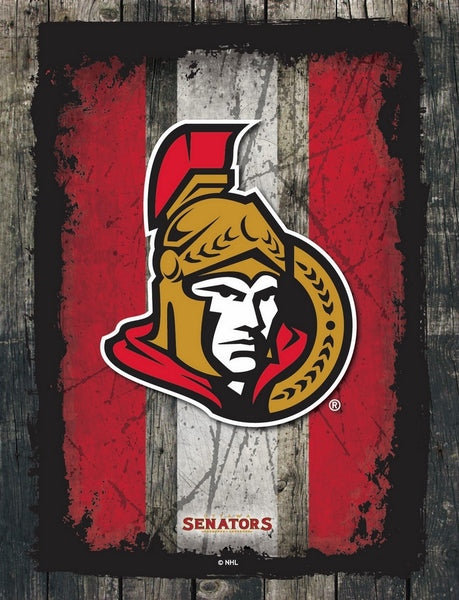Ottawa Senators Barn Wood Wall Art Decor Canvas