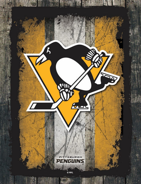 Pittsburgh Penguins Barn Wood Wall Art Decor Canvas