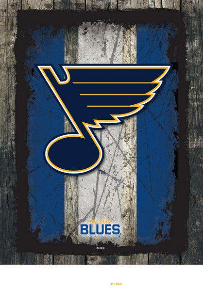 St Louis Blues Barn Wood Wall Art Decor Canvas