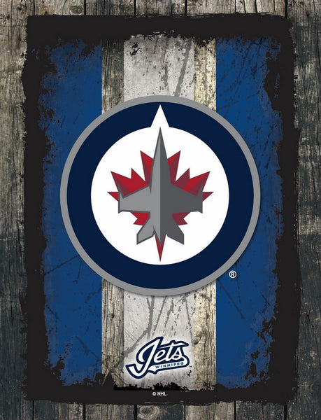 Winnipeg Jets Barn Wood Wall Art Decor Canvas