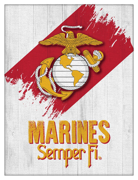 Traditional Red and Yellow Eagle United States Marine Corps Logo Canvas