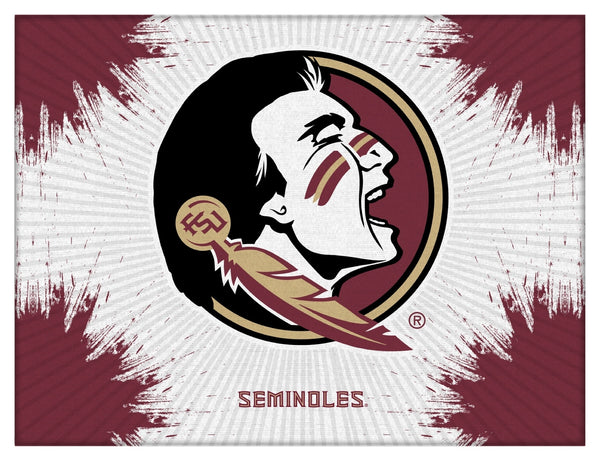Florida State University Seminoles Head Script Logo Wall Decor Canvas