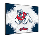 Fresno State University Bulldogs Logo Wall Decor Canvas