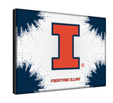 Illinois Fighting Illini Logo Wall Decor Canvas