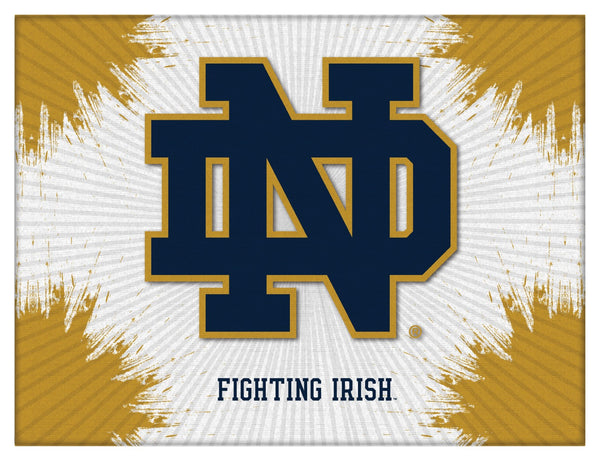 Notre Dame Fighting ND Script Logo Wall Decor Canvas