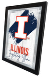 University of Illinois NCAA College Team Wall Logo Mirror