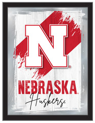 University of Nebraska NCAA College Team Wall Logo Mirror