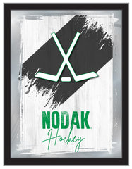 Nodak Hockey Wood looking NCAA College Team Wall Logo Mirror