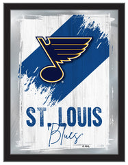 St Louis Blues Team Logo Mirror Logo Mirror | NHL Hockey Team Bar Mirror Wall Decor