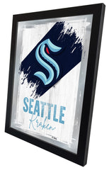 Seattle Kraken NHL Hockey Team Logo Bar Mirror