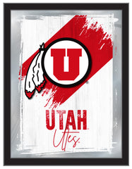 University of Utah NCAA College Team Wall Logo Mirror