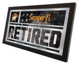 Traditional Red and Yellow Eagle United States Marine Corps Retired Wall Mirror