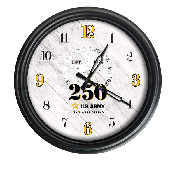 US Army 250th Anniversary Logo LED Clock | LED Outdoor Clock