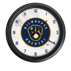 Milwaukee Brewers Logo LED Clock | MLB LED Outdoor Clock