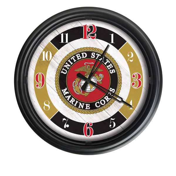 US Marine Corps Logo LED Clock | LED Outdoor Clock