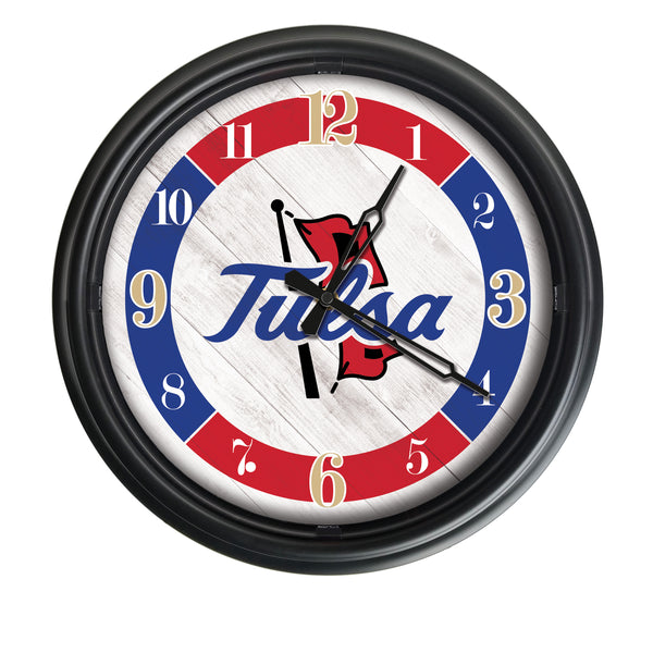 Tulsa Golden Hurricanes Logo LED Clock | LED Outdoor Clock