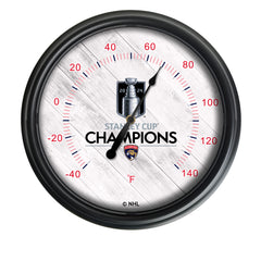 Florida Panthers 2024 Stanley Cup Champions Logo LED Thermometer | LED Outdoor Thermometer 2024 Stanley Cup Championship