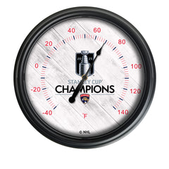Florida Panthers 2025 Stanley Cup Champions Logo LED Thermometer | LED Outdoor Thermometer 2025 Stanley Cup Championship