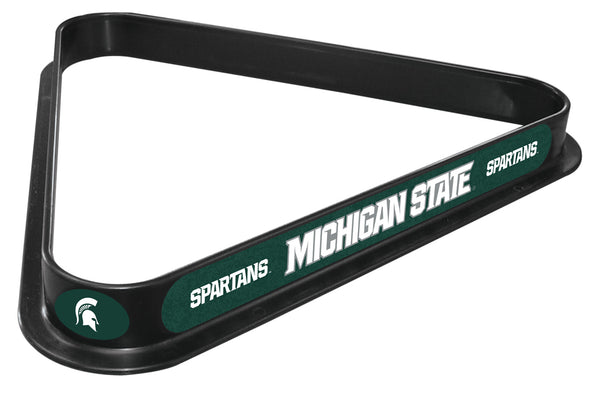 Michigan State University Logo Billiard Triangle Rack | NCAA College Michigan State University Team Logo Pool Table Triangle