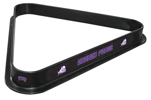 TCU Logo Billiard Triangle Rack | NCAA College Texas Christian University Team Logo Pool Table Triangle
