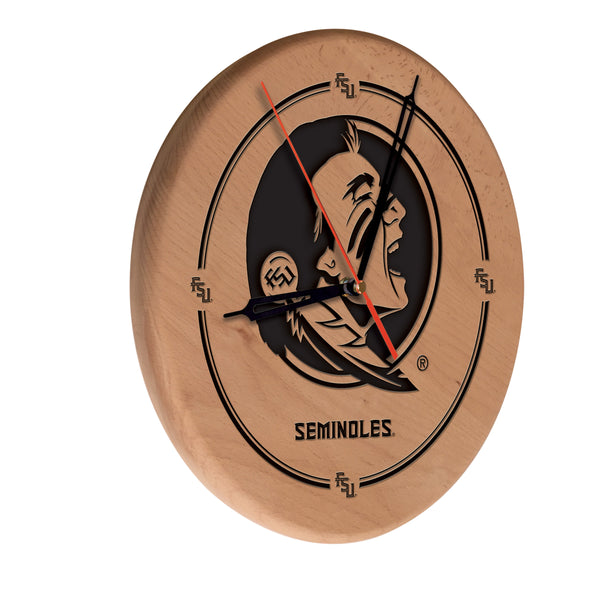 Florida State Seminoles FSU Engraved Wood Clock
