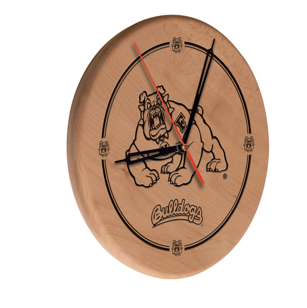 Fresno State University Bulldogs Laser Engraved Wood Clock