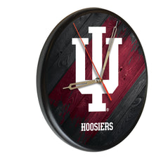 Indiana Hoosiers Printed Wood Clock