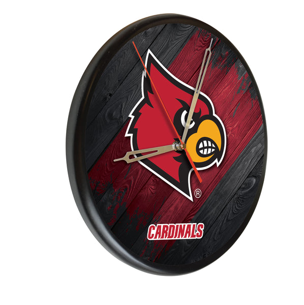 Louisville Cardinals Printed Wood Clock