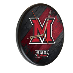 Miami University RedHawks Printed Wood Clock