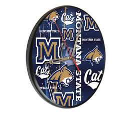 Montana State Bobcats Printed Wood Clock