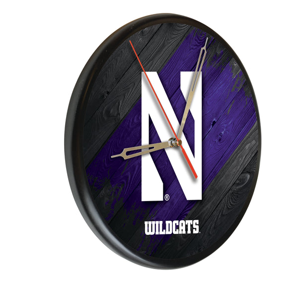 Northwestern Wildcats Printed Wood Clock