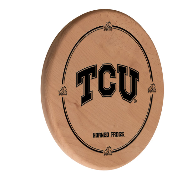 Texas Christian University Horned Frogs Laser Engraved Wood Sign