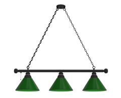 Green Non-Logo 3 Shade Billiard Table Light