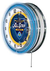 2020 NHL All Star Game 19" Retro Neon Clock Man Cave Decor