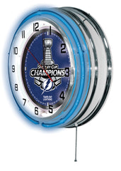19" Tampa Bay Lightning 2020 Stanley Cup Neon Clock