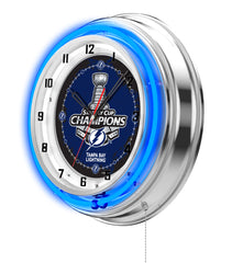 19" Tampa Bay Lightning 2021 Stanley Cup Neon Clock