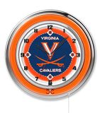 19" Virginia Cavaliers Neon Clock