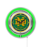 15" Notre Dame Vintage Double Neon Clock