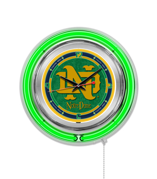 15" Notre Dame Vintage Double Neon Clock
