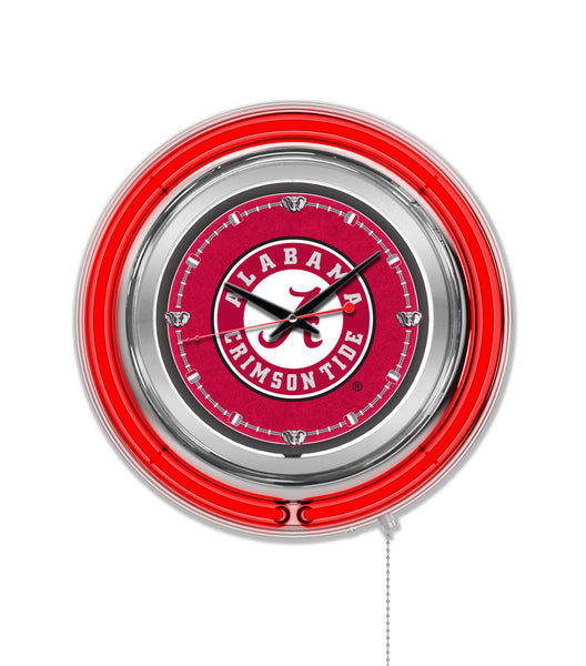 15" Alabama Crimson Roll Tide Retro Neon Clock