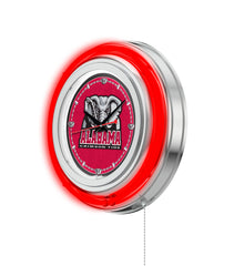 University of Alabama Elephant Logo 15 inch neon clock wall decor