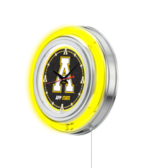 Appalachian State Mountaineers Licensed 15" Neon Clock Wall Decor Side View